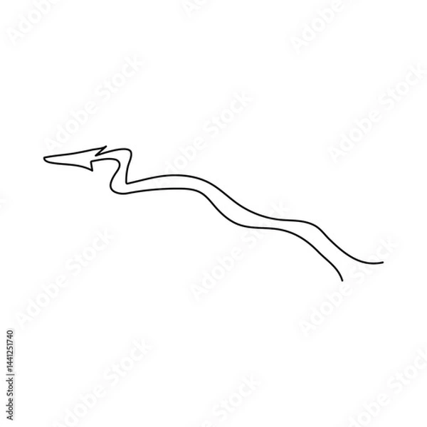 Obraz Continuous one line drawing of road direction sign arrows