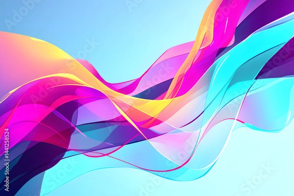 Fototapeta Fluid Data Stream Backdrop