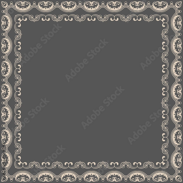 Obraz Vector fine floral square frame. Decorative element for invitations and cards. Border element