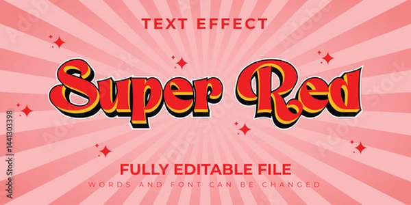 Obraz Super Red Text Effect Design