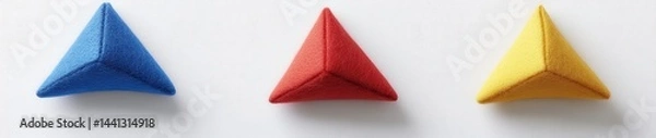 Fototapeta Colorful Triangles on White Background