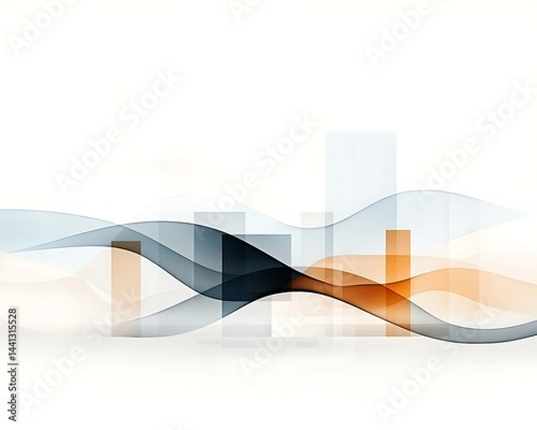 Obraz Abstract wave design with geometric shapes