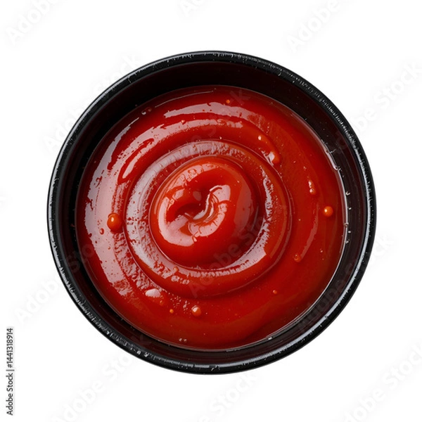 Fototapeta bowl of ketchup isolated on transparent png
