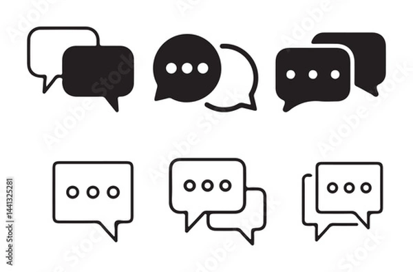 Fototapeta Text Message Icon. Comment icon speech bubble symbol. Speech bubble collection. vector illustration eps 10