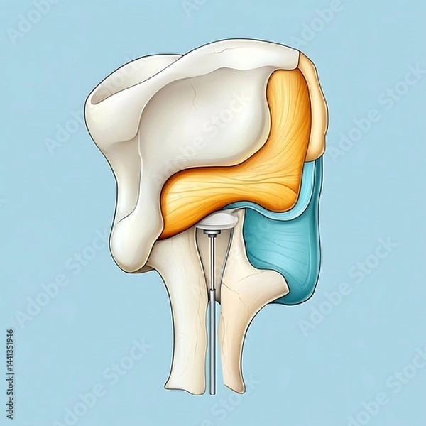 Obraz Orthopedic fracture alignment analysis humerus medical illustration clinical environment crosssectional view