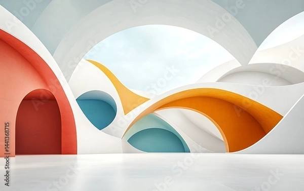 Obraz Colorful, abstract architectural interior