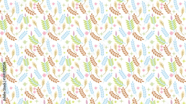 Fototapeta seamless pattern with flowers