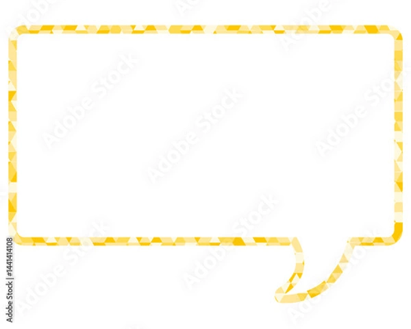 Fototapeta ステンドグラス風吹き出し　三角形模様　四角形