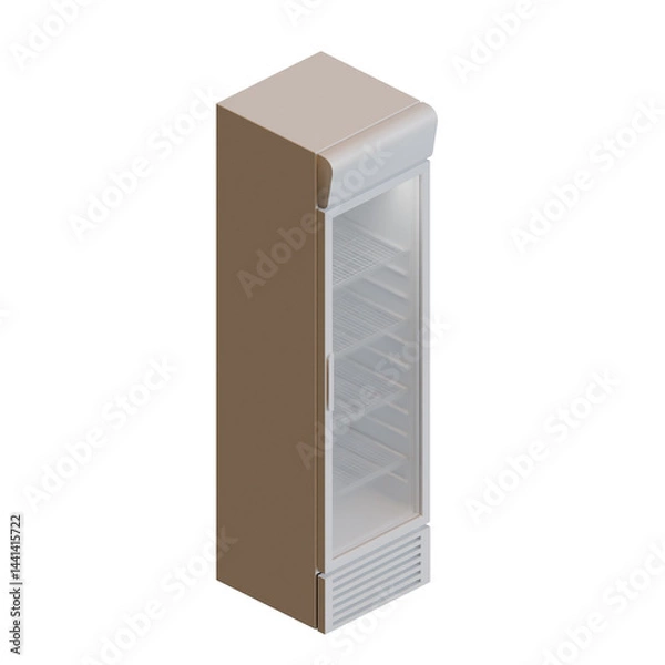 Fototapeta Large Size Showcase Display Cooler Isometric View