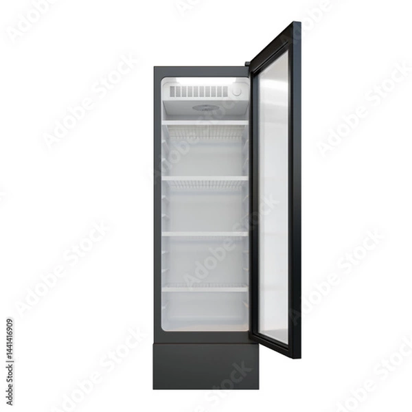 Fototapeta Medium Size Showcase Display Cooler Front View Open Door