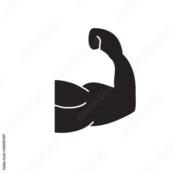 Fototapeta biceps icon, vector flat black trendy tsyle illustration for web and app..eps