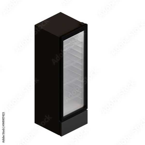 Fototapeta Medium Size Showcase Display Cooler Isometric View