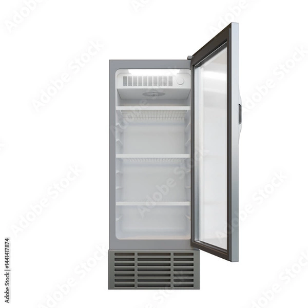 Fototapeta Small Size Showcase Display Cooler Front View Open Door