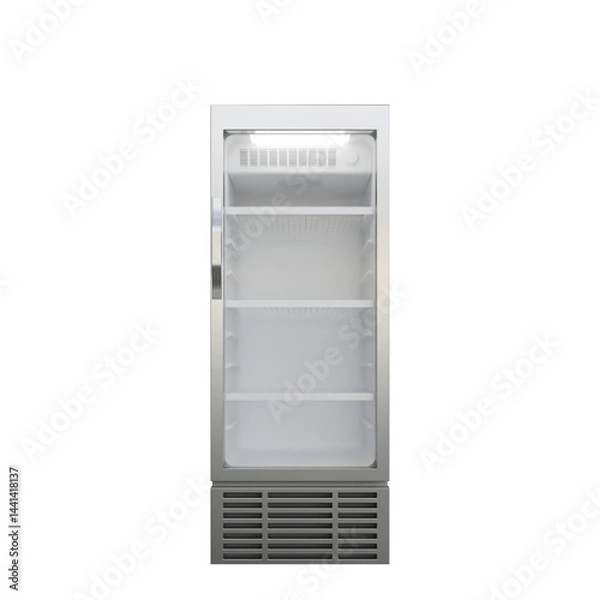 Fototapeta Small Size Showcase Display Cooler Front View Open Door
