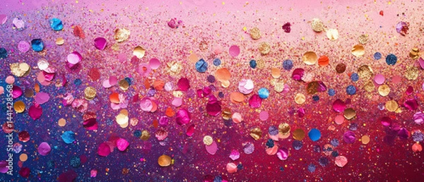 Obraz A vibrant background filled with shimmering glitter in various colors, perfect for creative projects and artistic designs.