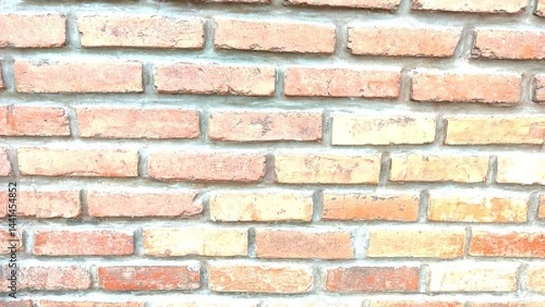 Obraz brick, wall, red, texture, pattern, cement, building, construction, old, architecture, brown, brick wall, bricks, stone, textured, block, brickwork, backgrounds, abstract, solid, orange, exterior, mor