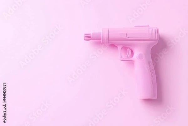 Fototapeta Pink power tool, resembling a gun
