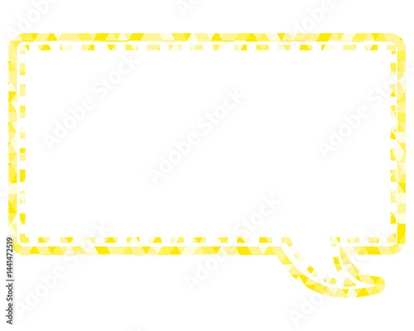 Fototapeta ステンドグラス風吹き出し　三角形模様　四角形