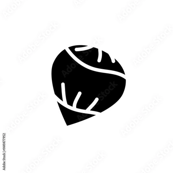 Fototapeta Hazelnut icon Vector flat, simple illustration for web and app..eps