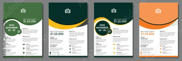 Fototapeta Charity Event Flyer Template, Nonprofit Organization Donation Poster, Fundraising Campaign Flyer Design, Editable Charity Event Promotion Flyer, Charity Fundraiser Event Flyer Template