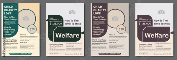 Fototapeta Charity Event Flyer Template, Nonprofit Organization Donation Poster, Fundraising Campaign Flyer Design, Editable Charity Event Promotion Flyer, Charity Fundraiser Event Flyer Template