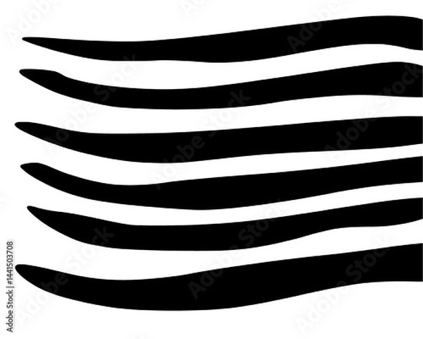 Fototapeta Zebra skin pattern hand drawn 