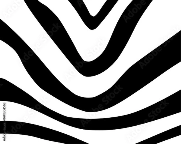 Fototapeta zebra skin pattern hand drawn 