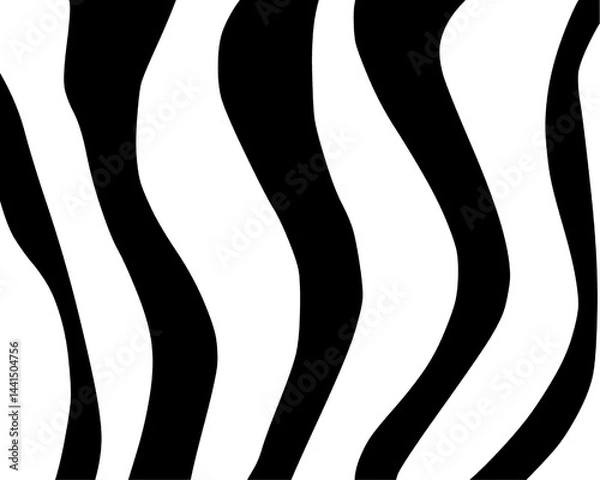 Fototapeta Zebra skin pattern hand drawn 