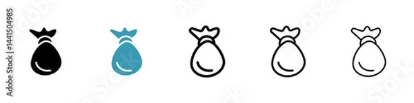 Fototapeta Trash bag icon vector simple design