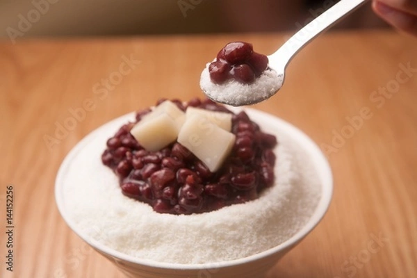 Obraz  red bean shaved ice