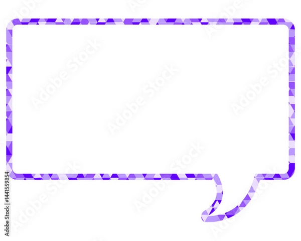 Fototapeta ステンドグラス風吹き出し　三角形模様　四角形