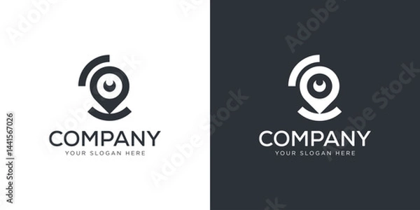 Obraz location eye logo icon design vector template
