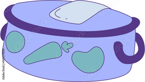 Obraz Cartoonish Cooking Pot Illustration