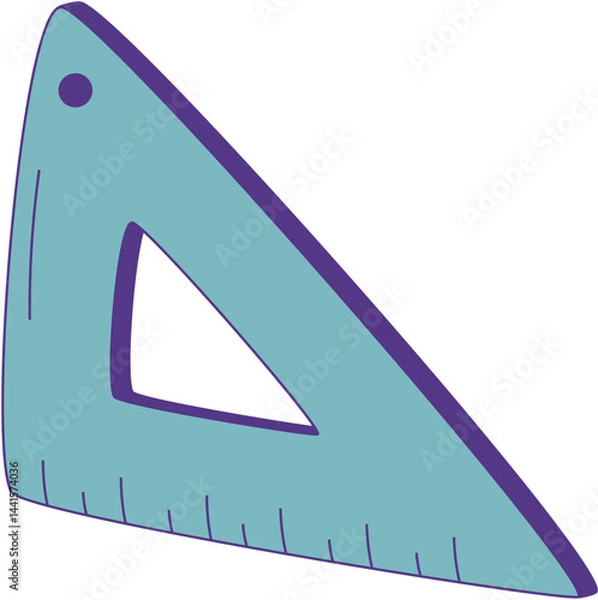 Obraz Triangular Ruler Illustration