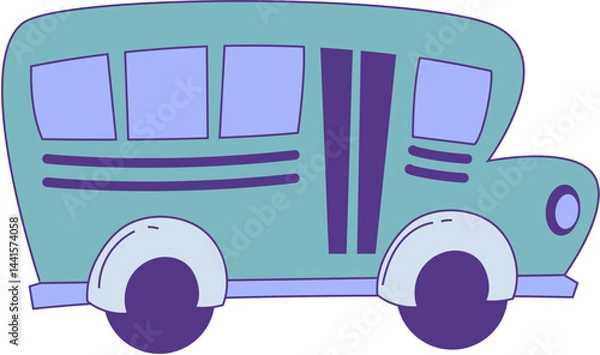 Obraz Cartoon School Bus Illustration