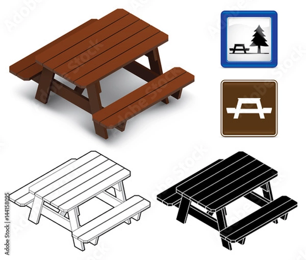 Obraz Picnic table