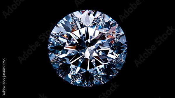 Fototapeta Beautiful sparkling diamond. Rotating, looping animation