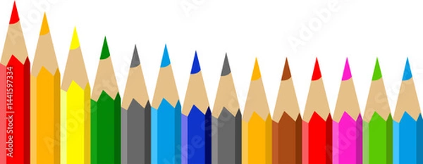 Obraz Colored Pencil Set Footer