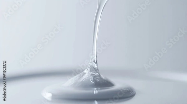 Obraz Clear liquid pouring, smooth flow