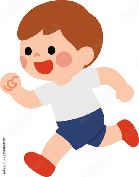 Fototapeta kid running 달리기하는 아이