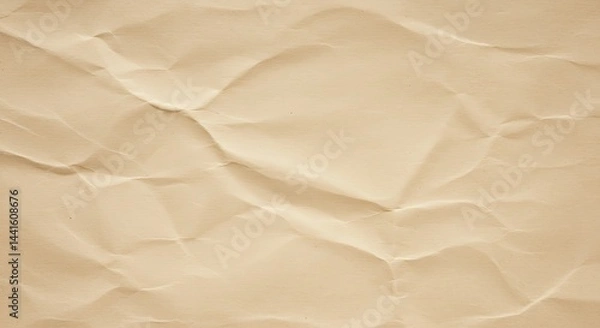 Fototapeta Creamy Crumpled Canvas AI Generated