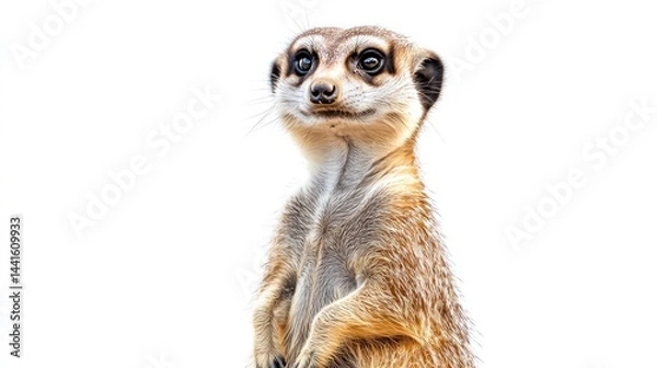 Fototapeta Close-up of a meerkat, alert and curious