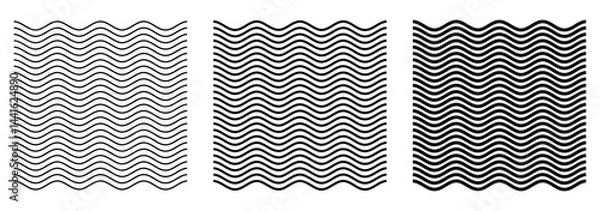 Obraz Wavy zig zag line. Zig zag lines vector illustration. Undulate, billowy, waving effect lines. Wave line and wavy zigzag lines. Black underlines wavy curve zig zag line pattern on isolated background