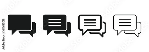 Obraz Message icon, conversation icon isolated on white background. Comment icon speech bubble symbol. Chat icon set. Vector illustration, EPS 10