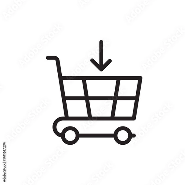 Fototapeta shopping cart button