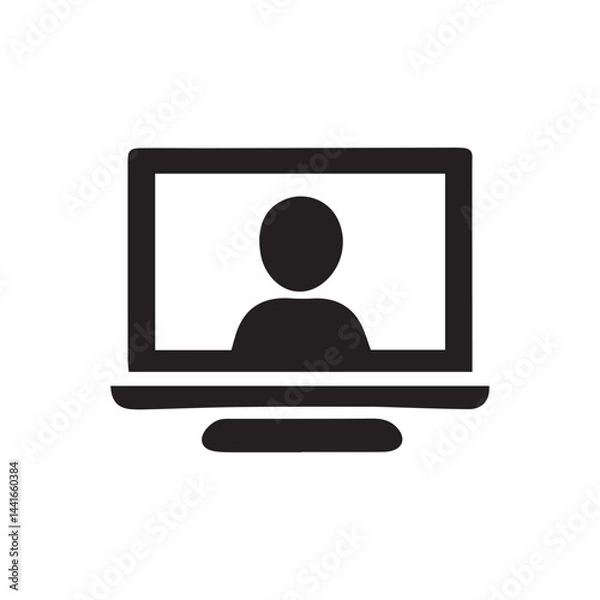 Fototapeta vector illustration of a computer monitor