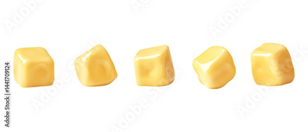 Obraz Pack of Butter Against Transparent Background for Culinary Branding, Baking Promotion, or Dairy Product Design Projects
