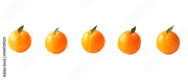 Obraz Pack of Apricots Against Transparent Background for Culinary Branding, Organic Promotion, or Fruit Design Projects