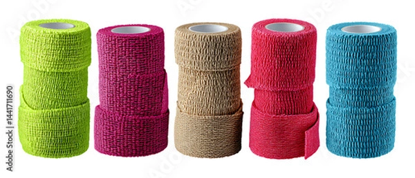 Obraz Pack of Bandages Against Transparent Background for Medical Branding, Healthcare Promotion, or First Aid Design Projects