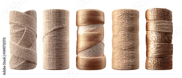Obraz Pack of Bandages Against Transparent Background for Medical Branding, Healthcare Promotion, or First Aid Design Projects